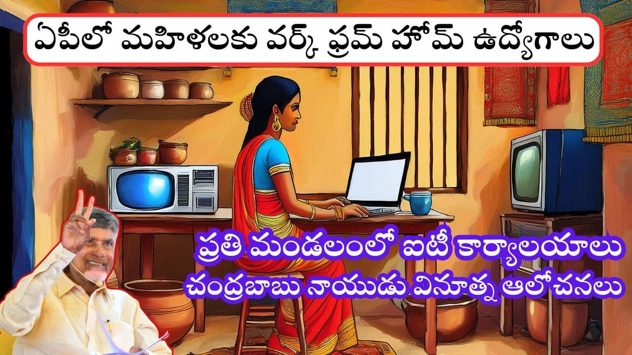 AP CM Chandrababu Naidu Plans Work From Home Jobs for Womens