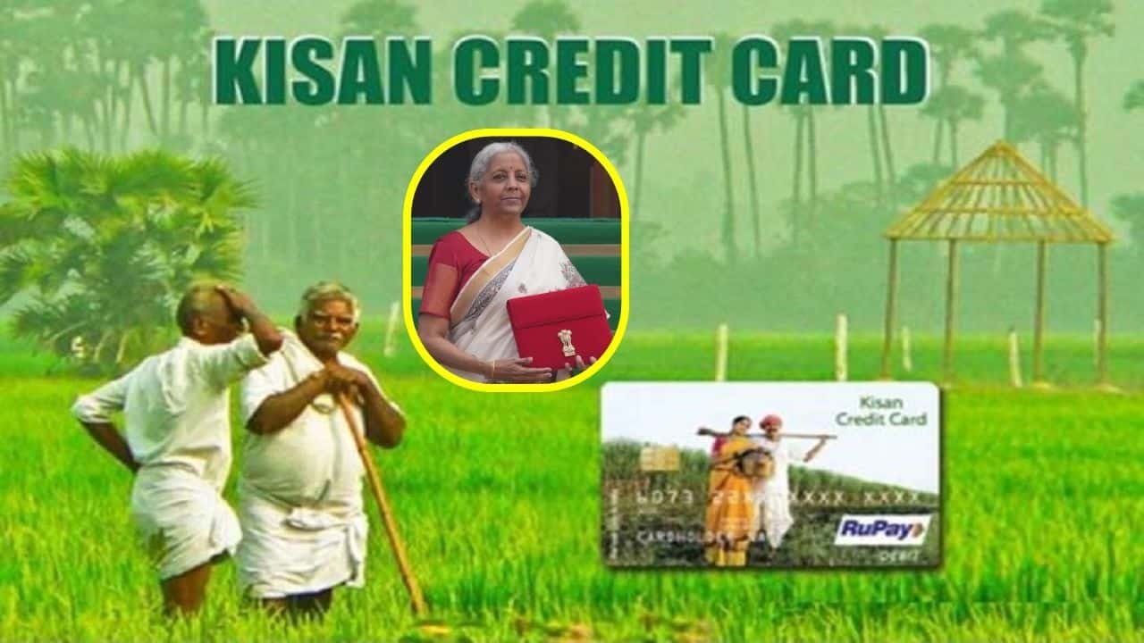 Farmer Holding Kisan Credit Card in Agricultural Field