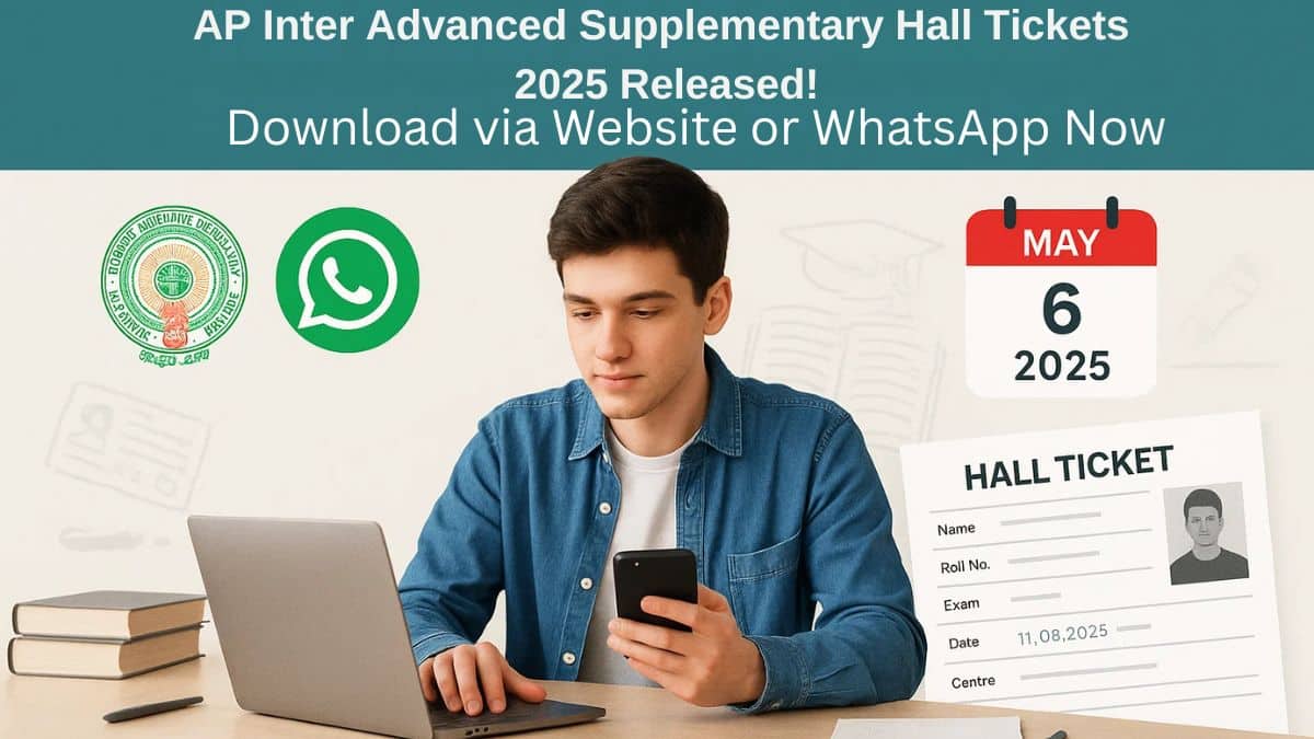 AP Inter Advanced Supplementary Hall Tickets 2025 Released! Download via Whatsapp and Web Site AP Inter Advanced Supplementary Hall Tickets 2025 Released! Download via Whatsapp and Web Site